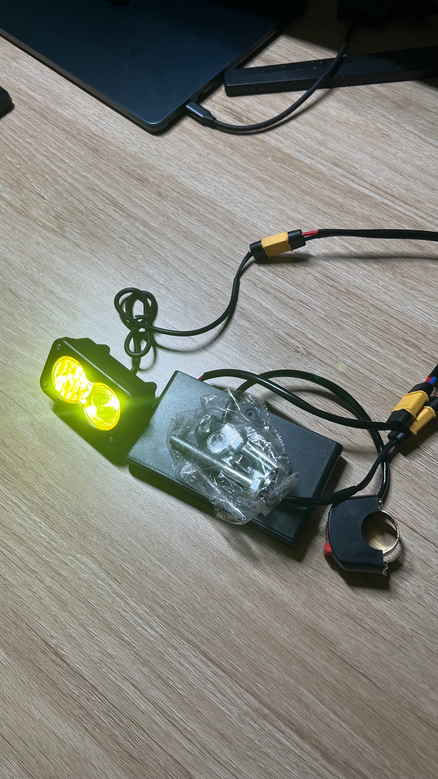 Battery Powered Baja Yellow Tint - Mount Included
