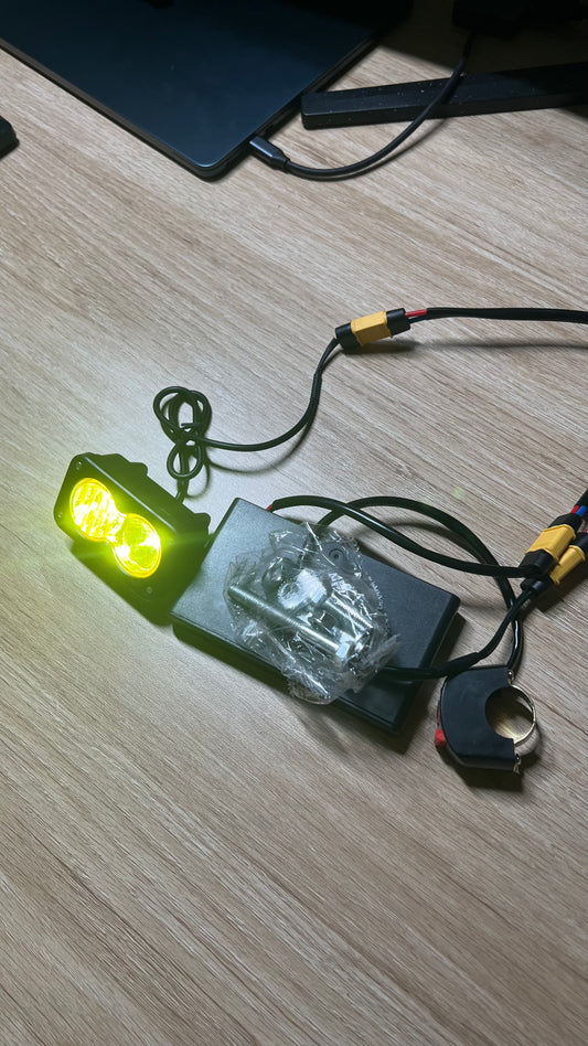 Battery Powered Baja Yellow Tint - Mount Included